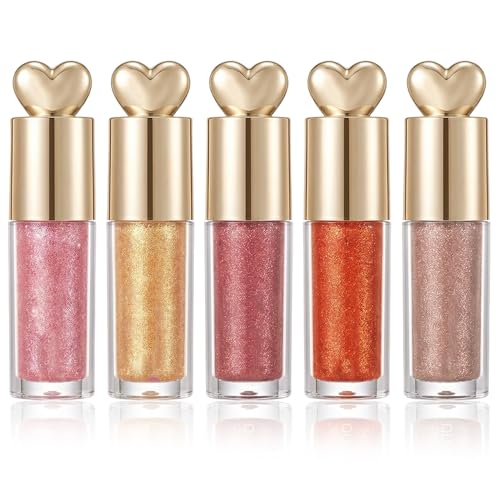 Brillo de labios de 5 colores con efecto agua brillante para un volumen y brillo máximo