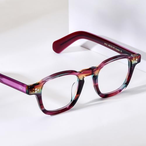 Image of HEPIDEM Acetate Glasses Frame Men Women Square Eyeglasses Optical Spectacles MZEPH