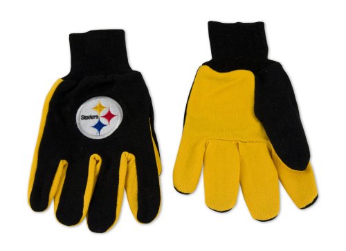 NFL Pittsburgh Steelers Two-Tone Gloves, Yellow/Black