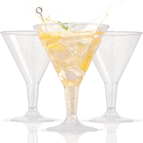 Save 50% on Liacere 24-Pack Silver Plastic Martini Glasses