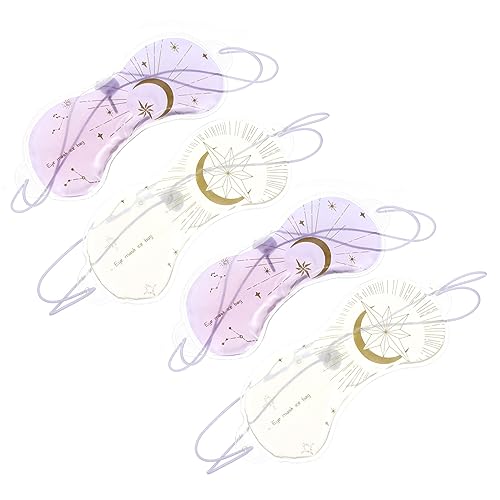 DECOMELODY 4 pièces Poches de Glace Réutilisables pour Yeux Coussin Refroidissant Confortable pour Soin des Yeux Fatigue et Poches Accessoire Portable pour Détente Maison ou Au Bureau