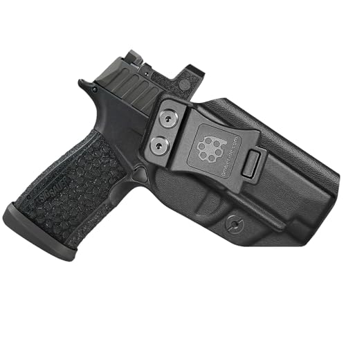 Sig P365 Fuse Holster IWB Kydex Holster Fit: P365 Fuse Pistol - Inside Waistband Concealed Carry - Optics Ready - Adj. Cant & 'Posi-Click' Retention - Cover Mag Button - No Jitter - US Made