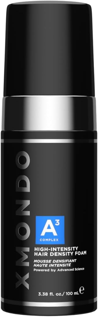 XMONDO Hair A3 Complex Scalp Foam for Hair Density | Vegan Formula with Biollagen & Amaranth, Fast-Acting Plant Actives For Amplified Volume & Visibly Fuller, Healthier-Looking Hair, 3.38 Fl Oz