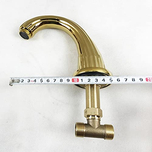 Mitigeur lavabo JCAKES en laiton plaqué or résistant au calcaire avec cristal - 6
