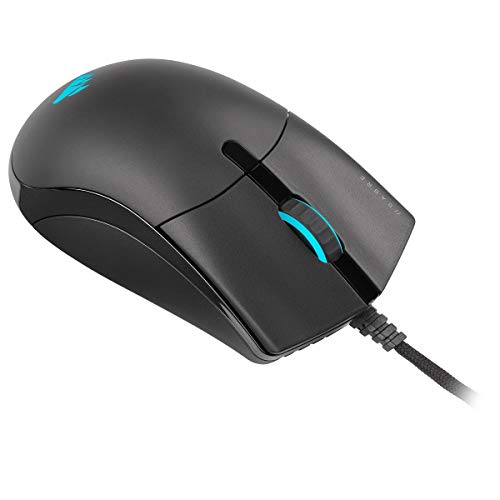Image of Corsair SABRE RGB PRO CHAMPION SERIES FPS /MOBA Gaming Mouse -Ergonomic Shape for Esports and Competitive Play -Ultra-Lightweight 74g -Flexible Paracord Cable - QUICKSTRIKE Buttons with Zero Gap, Black