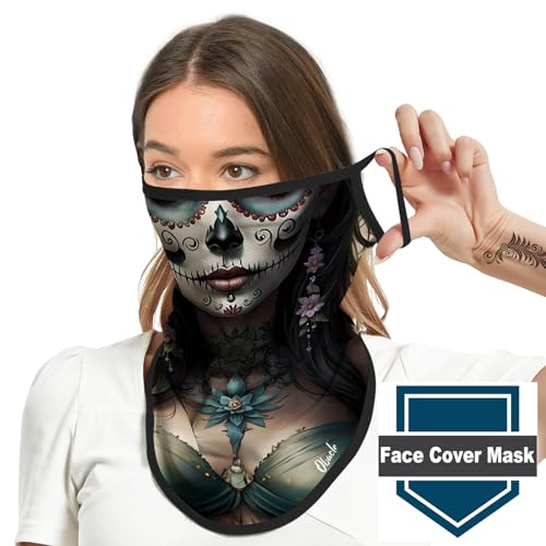 Obacle Neck Gaiter Face Mask with Ear Loops Bandana Face Mask Scarf Face Cover for Men Women3