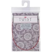 ChiaoGoo 8-Inch Twist Lace Interchangeable Cables, Small, Red 7508-S