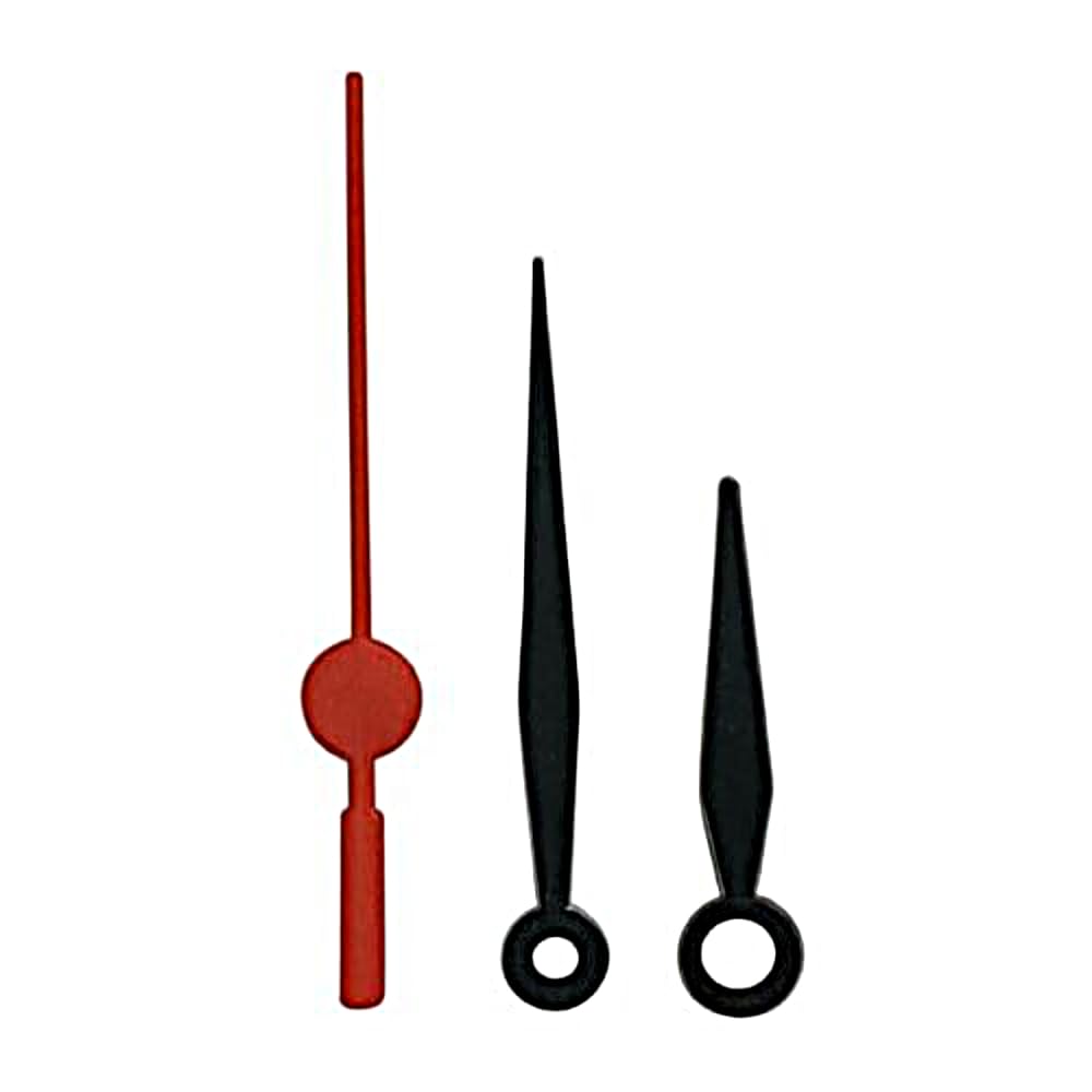 Replacement Black Plastic Press Fit Clock Hands Compatible With Chinese Quartz Mechanism DIY Repair 56mm