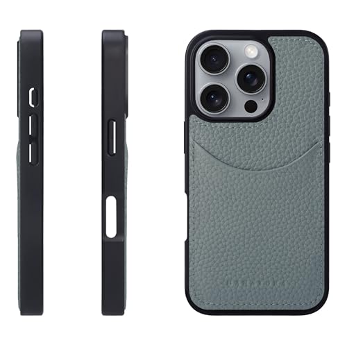 HANATORA for iPhone 16Pro �P�[�X �{�v �ϏՌ� �X�}�z�P�[�X �X�}�z �R�[�h�z���_�[ �t�� �V�������N�J�[�t���U�[ �M�t�g �}�O�l�b�g�Ȃ� �A�C�V�[�u���[ CPG-16Pro-IcyBlue