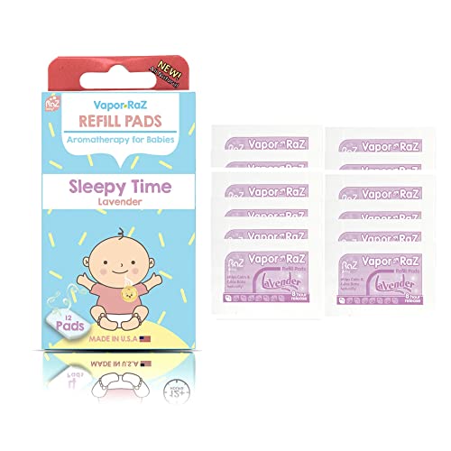 Razbaby Vapor-Raz Refills/Baby Sleepy Time & Relax/Use At Home & On The Go/All Natural Lavender Oils / 12 Refills #TOP5