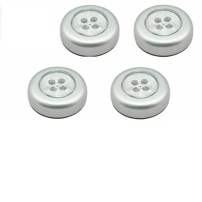 Buystarget 4X Ultra Bright LED Push Night Light Under Cupboard Cabinet Stairs Shelf Stick