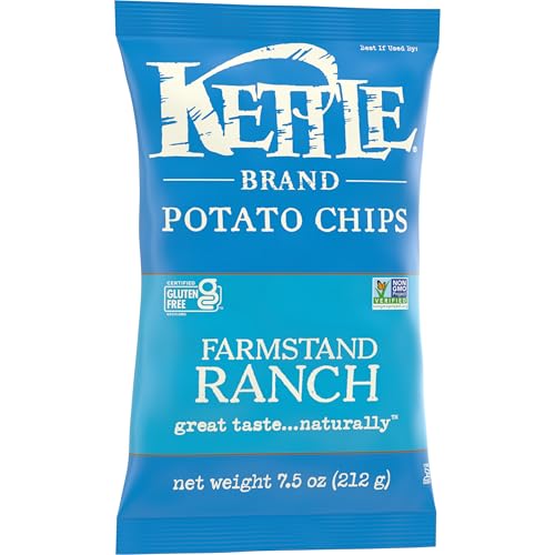 Image of Kettle Brand Potato Chips, Farmstand Ranch Kettle Chips, 7.5 Oz (Pack of 12)