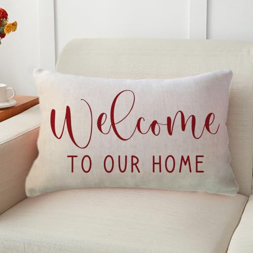 ULOVE-LOVE-YOURSELF-Home-Relax-Lumbar-Throw-Pillow-Covers-Farmhouse-Rustic-Welcome-Decorative-RectangularWaist-Pillowcases-12-x-20-Inch2Pack-Front-Porch-Decor-Cushion-Covers-Red ULOVE LOVE YOURSELF Home Relax Lumbar Throw Pillow Covers Farmhouse Rustic Welcome Decorative RectangularWaist Pillowcases 12 x 20 Inch2Pack Front Porch Decor Cushion Covers Red