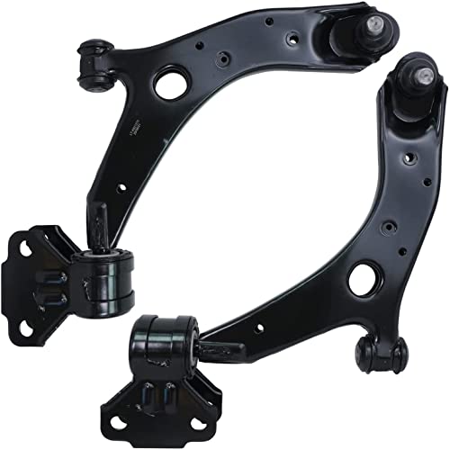 Image of Detroit Axle - [Non Turbo] Front End Control Arms Kit for 2010-2013 Mazda 3 /3 Sport, 2 Lower Control Arms w /Ball Joints 4 Inner & Outer Tie Rod End Links 2011 2012 Replacement - 6pc Set