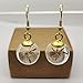 Dandelion Make a Wish Real Flower Glass Ball Gold Pated Drop Dangle Earrings for Women Handmade