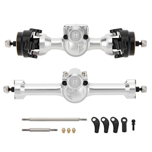 Essieux SCX30 Meus Racing +3 mm argent anti-renversement avec cardans CVD fluides pour Axial 1/30