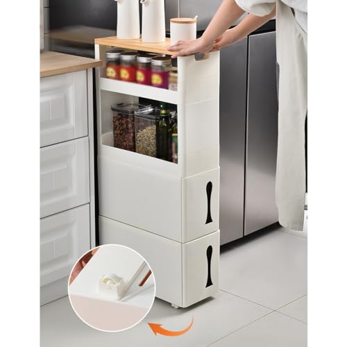 Carrinho organizador de armazenamento fino, organizador de banheiro de cozinha rack de organização p