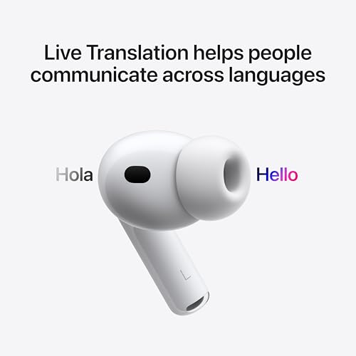 Image of Apple AirPods Pro 3 Wireless Earbuds, Active Noise Cancellation, Live Translation, Heart Rate Sensing, Bluetooth Headphones, Spatial Audio, High-Fidelity Sound, USB-C Charging
