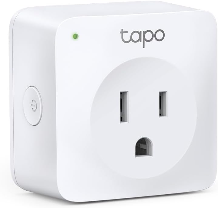 TP-Link Tapo Smart Plug Mini, salida WiFi funciona con Alexa Echo y Google Home, no requiere concentrador, control remoto de dispositivos desde cualquier lugar, se necesita nueva aplicación Tapo (P100)