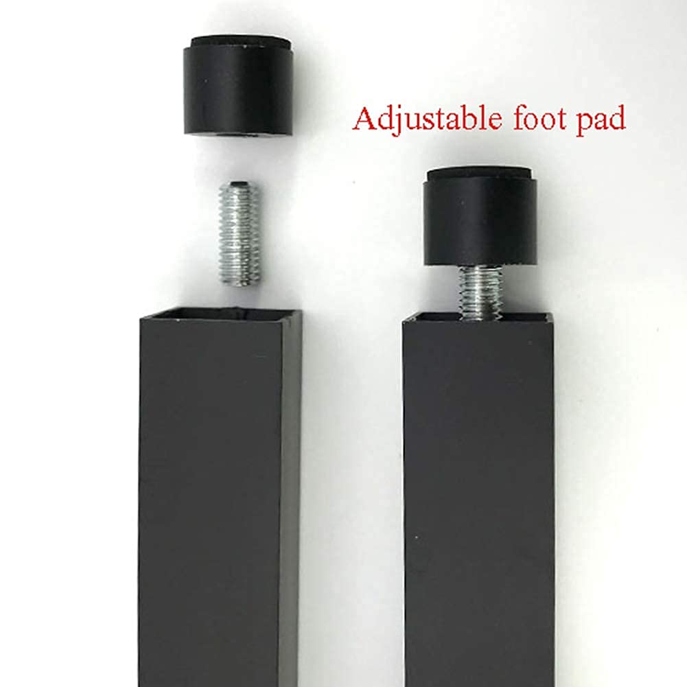 Elegante Simplicitymetal Regolabile Gambe Mobili Regolabili Piedi per Mobili Pesanti per Tavolo/Letto e Divano/Armadio Piede, Easy Install, Blackniture Support Gambe, Altezza: 6-30 cm/Colore