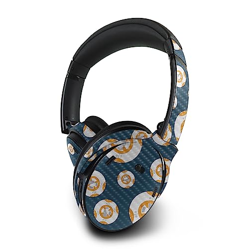 Image of MightySkins Carbon Fiber Skin Compatible with Bose QuietComfort 45 Headphones Mini Galaxy Bots | Protective, Durable Textured Carbon Fiber Finish | Easy to Apply