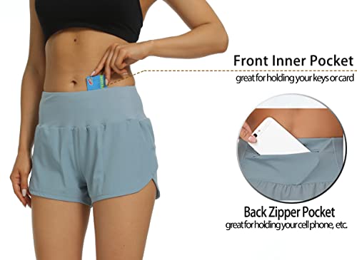 Image of Kcutteyg Running Shorts for Women with Pockets, Yoga Athletic Gym Sports Hiking Workout Shorts 2.5 inch 4 inch