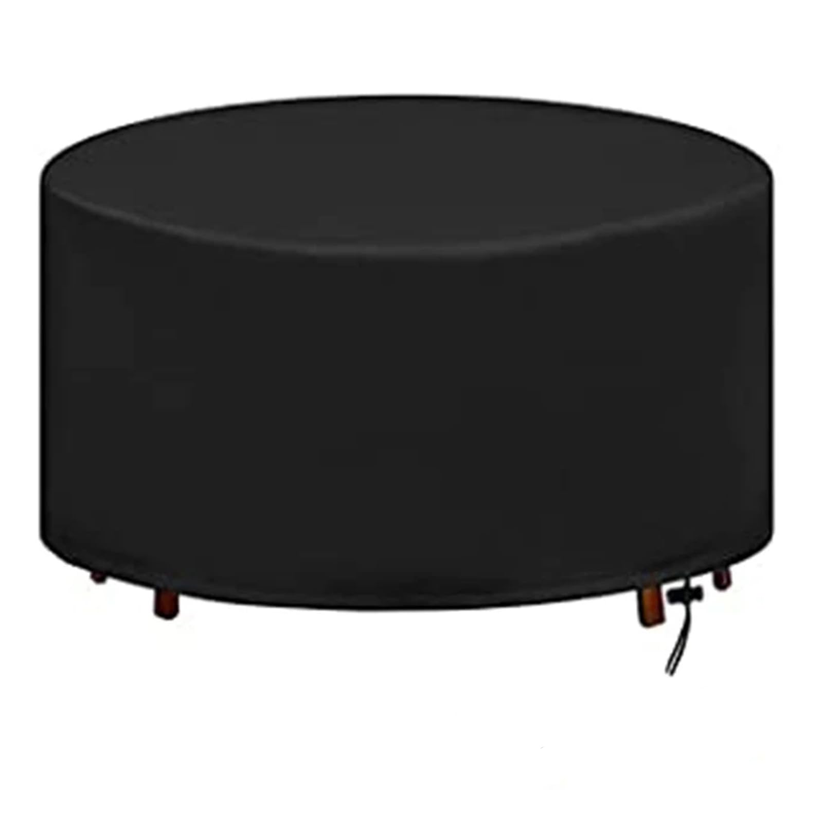 Round Garden Furniture Covers Waterproof 90x90x75CM (LxWxH) Outdoor Round Patio Table Cover Circular Table Covers 420D Oxford Fabric Heavy Duty Tear Resistant Windproof for Patio Furniture