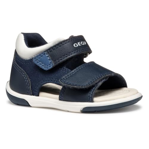Geox Baby-Jungen B ZAPITO Boy Sandal, Navy/White, 23 EU