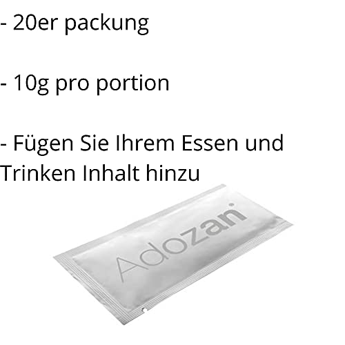 Adozan Vital+ Hochkalorisch Eiweiß Protein Pulver & Weight Gainer für Gesunde Gewichtszunahme & Regeneration | 52% Protein, 28% Kohlenhydrate, 15% Fett, Appetitlosigkeit & Muskelaufbau, 10g -20er Pack