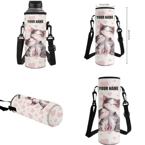 Cute Cat School Backpack for Girls Boys, Custom Name Schoolbag, Personalized Bookbag with Lunch Box, Schoo lbag with Pencil Case Bundle for Kids3