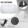 D-Lumina Windshield Sun Shade for Toyo-ta Prius 5th Gen 2023 2024 2025 Accessories, Front Window Sunshade Sun Visor Protector Block UV Rays Heat, Foldable 2 Layers 210T Material