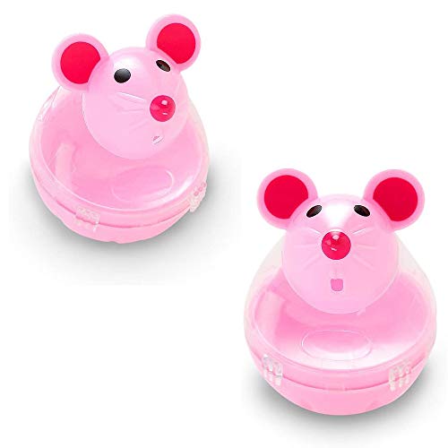ZTZ 2 peças de brinquedo para gatos em forma de copo, bola de tratamento de QI de gota de água, brin