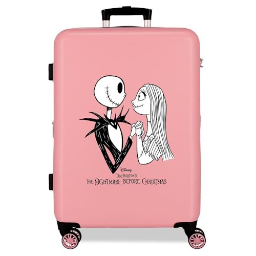 Disney Joumma Nightmare Maleta Mediana Rosa 48x68x26 cms Rígido 3 kgs Cierre de combinación Lateral ABS 3 kgs 56L