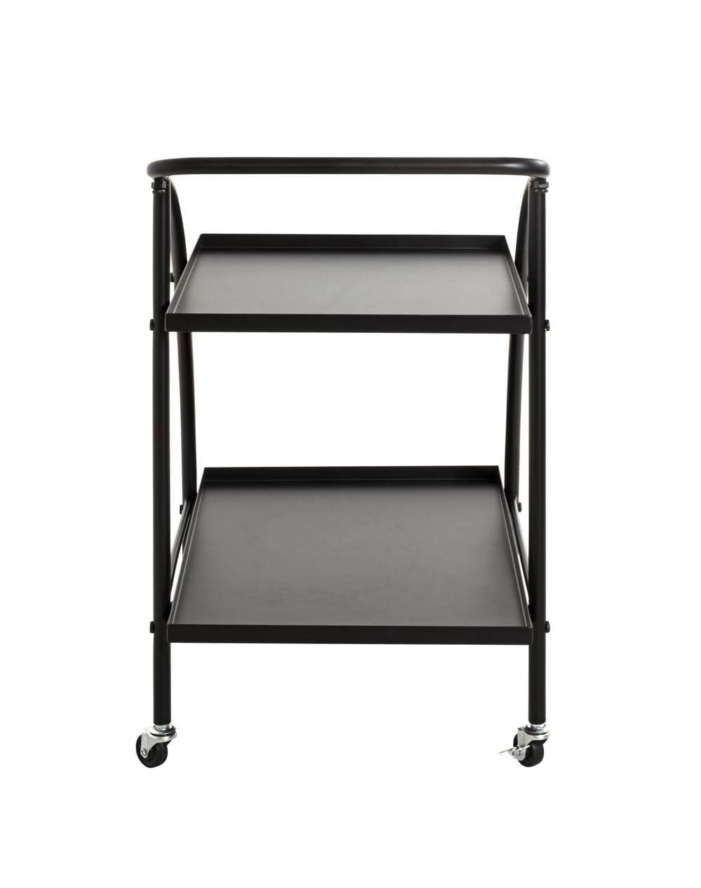 HAKU Carrello di servizio nero, metallo - Dim. L 68 cm x A 71 cm x P 42 cm, Stile Moderno