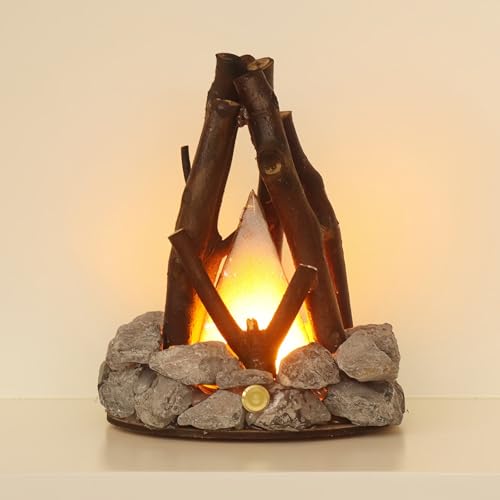 Feu de camp rétro avec bruit blanc et fausse flamme, le cadeau idéal pour Noël
