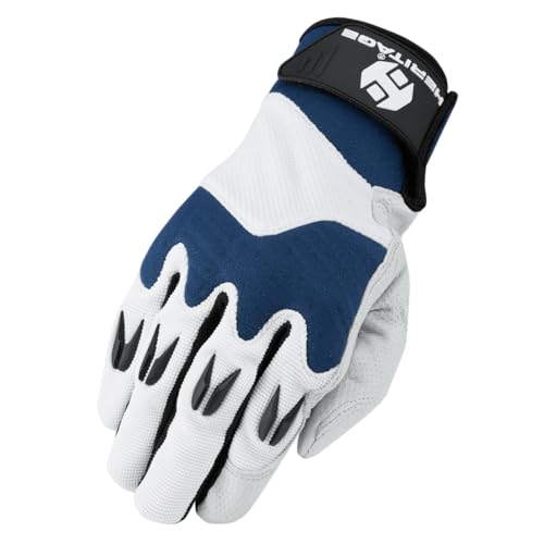 Heritage Performance Gloves, Polo Pro Glove, Size 7, White/Navy