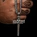 Hero Company Cross Necklace for Men - ‘Nailed to the Cross Galatians 2:20' Stainless Steel Christian Necklace - Helps Pair Veterans with a Service Dog or Shelter Dog