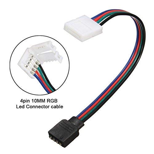 Wowled 20Pcs Rgb Strip Light Connector Cable, 10Mm 4 Pin Pcb Led Strip Jumper Connector For 5050 3528 Led Strips Lamp #TOP1