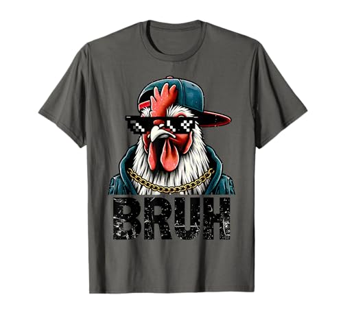 Funny Chicken Bruh Rooster - Gafas de sol Camiseta