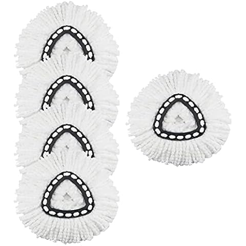 5 Pack Spin Mop Replacement Heads, Microfiber Spin Mop Refills, Easy Cleaning Mop Head Replacement Cover