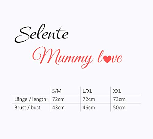 Selente Mummy Love 1473 Damen Kapuzenpullover/Langarmshirt zum Stillen und als Umstandsmode (Made in EU), Langarmshirt mit Kapuze Schwarz, Gr. XXL
