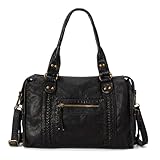 TIAASTAP Vintage City Bag Damen – PU Ledertasche Handtasche Groß Shopper Tasche Y2K Schultertasche Arbeitstasche Uni Japanese School Bag, Damen-Henkeltaschen für Frauen