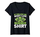 Mujer Irlanda Irlandés Bandera de Irlanda Lo Que Me Gusta Ver Camiseta Cuello V
