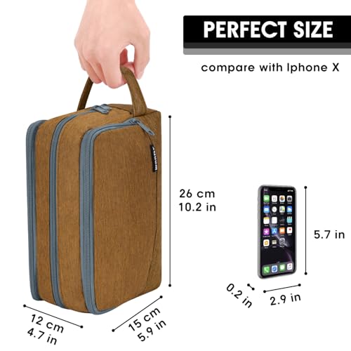 Image of WANDF Travel Toiletry Bag for Men, Small Dopp Kit for Toiletries