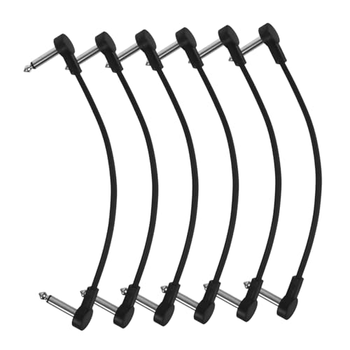 ARTSEWPLY 6個 ギターエフェクター用パッチケーブル オキシジェン銅使用ノイズ低減 楽器接続簡単プラグ プレイ 高耐久エフェクトケーブル
