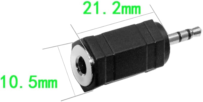 Adaptador de Audio 2.5mm a 3.5mm, Hembra a Macho, 3 Unidades, Negro miniatura 3