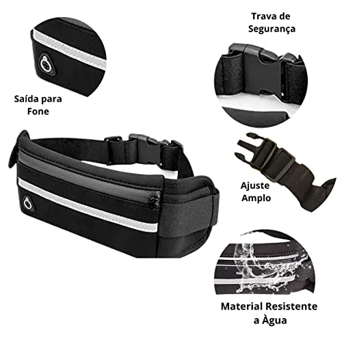 Pochete Fitness Corrida Academia Celular Bike Impermeável Porta Celular Garrafa Documento Cinta Saíd