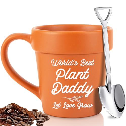 Henghere Dad Gifts for Christmas from Daughter Son, Birthday Gardening Plant Lover Gifts for Dads Who Wants Nothing, Cool Father Gift for New Bonus Dad Daddy, Dads Mug