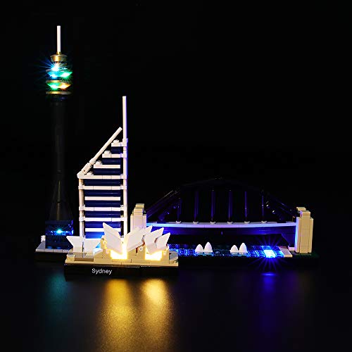 BRIKSMAX Led Lighting Kit for Architecture Sydney Skyline -Compatible with Lego 21032 Building