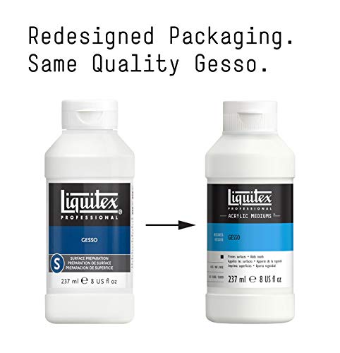 Liquitex Professional Gesso Surface Prep Medium, 237ml (8-oz), White (Pack of 2)